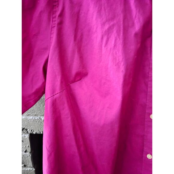 Lauren Ralph Lauren Magenta Collared Button Down Long Sleeve Dress shirt 2x - Picture 4 of 9